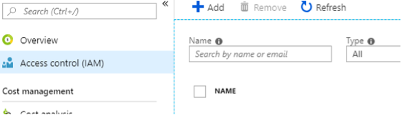 Within Access control click Add
